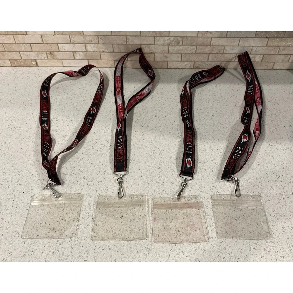 Genuine Walt Disney Castaway Club Cruise Line‎ Black & Red Adjustable Lanyard